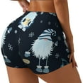 thumbnail image 2 of Naloa Gnome and Snowflakes Biker Shorts for Women Seamless Scrunch Short Women’s Yoga Shorts for Gym Running Sport Shorts - Small, 2 of 9