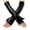 Black, variant on HEWUQI Women's Long Leather Fingerless Gloves Sleek Costume Accessory Themed Parties Events Arm Warmers Black
