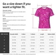 thumbnail image 2 of Yiaed Rose Red Glitter Print Mens Short Sleeve Tight Fit T-Shirt, Crewneck Casual Tee-Small, 2 of 5