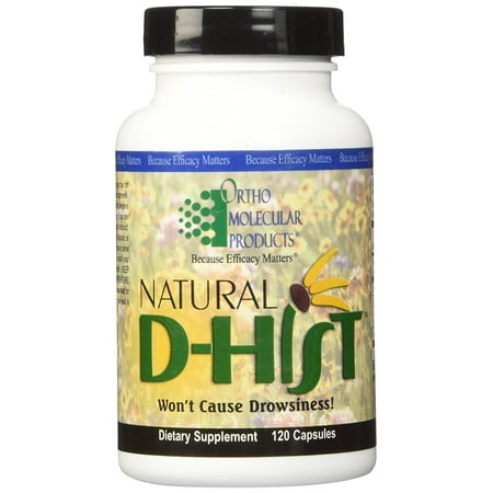 Ortho Molecular Products Natural D-Hist - 120 Capsules | Allergy Relief Formula with Quercetin, Bromelain, and N-Acetyl Cysteine for Nasal and Sinus Health
