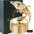 thumbnail image 2 of Matashi 24K Gold Plated Music Box Plays - You are My Sunshine with Crystal Studded Dolphin Figurine, Best Gift for Valentine's Day, Birthday, Mother's Day, Christmas, Anniversary, 2 of 3