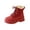 Wine, variant on Waterproof Winter Booties, Quilted Puffer Snow Boots, Women's Winter Snow Boots Lace Up Waterproof Warm Faux Fur Lined Booties Quilted Puffer Thick Sole Outdoor Walking Shoes, Wine 6.5