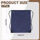 thumbnail image 2 of Mochila con cordón, 2 piezas de mochila de poliéster con cordón para gimnasio (azul marino, 34 cm x 43 cm), 2 of 7
