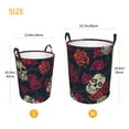 thumbnail image 5 of Daiia Roses Skulls Round Laundry Basket with Handles Thickened Waterproof Circular hamper,Dirty Clothes Storage Basket for Bedroom,Bathroom,College Dorm-Medium, 5 of 8