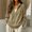 A1_Khaki, variant on Plus Sized Mock Neck Waffle Knit Sweatshirts Stand Collar Henley Pullover Shirts Long Sleeve Deep V Neck Fleece Top Boho Sweatshirts Plain Sweatshirt Women's Pullover Jackets Black S