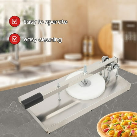 NICCOO 9.5inch Pizza Dough Press Machine Household Pastry Manual Press Machine pizza dough Stainless Steel maker kitchen tool pizza press machine