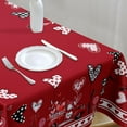 thumbnail image 3 of Rectangle Valentine''s Day Tablecloth 60x84 Inch, Valentine''s Day Tablecloth Polyester Waterproof Table Cloth, Love Heart Candy Valentine''s Day Wedding Decoration Red, 3 of 6