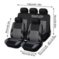 thumbnail image 2 of Car Seat Covers Full Set, Universal Car Seat Cover, Purple Tire-Tread Knit Fabric, 9 Set, Plastic Hooks Included, Front Car Seat Covers, Rear Seat Covers, Auto Seat Covers, 2 of 3