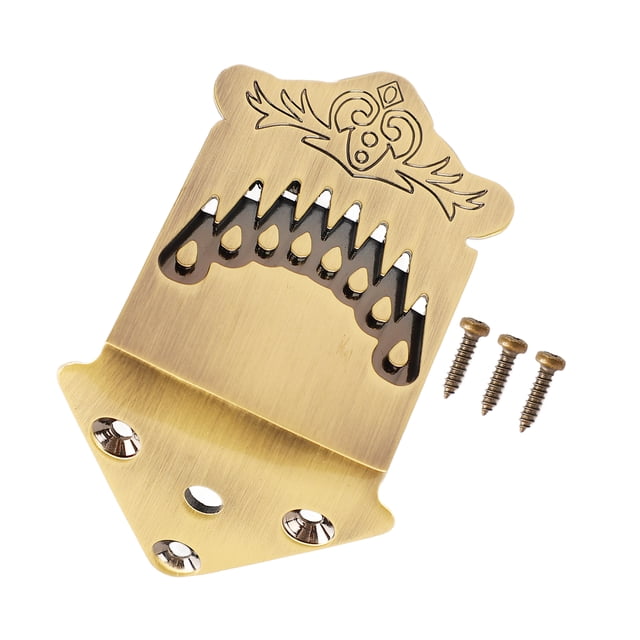 Mandolin Tailpiece Replacement, Enhance Performance Experience 8 String Feather Pattern Mandolin Tailpiece Lightweight For School