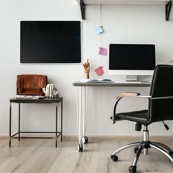 Viztex® Glacier Black Multi-Purpose Grid Glass Dry Erase Board 24" x 36"