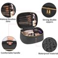 thumbnail image 2 of Women’S 3-Piece Cosmetic Bag Set, Large, Waterproof Travel Toiletry Bag Polyurethane, Black, 2 of 5