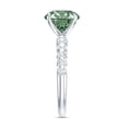 thumbnail image 4 of Rosec Jewels IGI Certified Lab Grown Green Diamond Solitaire Engagement Ring 3 Carat - VS1 Quality - Green and White Diamond Ring, 925 Sterling Silver, US 4.00, 4 of 9
