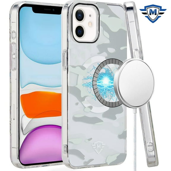 For Apple iPhone 11 (6.1") Pattern Design Stylish Fashion [Magnetic Circle Compatible with MagSafe] Hybrid Slim Hard PC Shockproof Cover ,Xpm Phone Case [ Camo White ]
