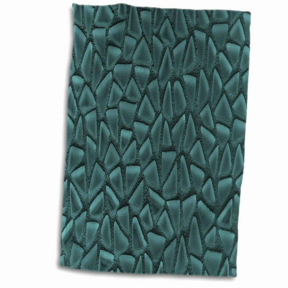 Teal Tri-Pattern Mosaic Towel - 15x22 Multicolor