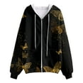 thumbnail image 5 of zaveiop Hoodies for Women 2025 Womens Zip up Hoodie Oversized Cute Butterfly Graphic Sweatshirts Fall Fashion Casual Outfits (Z3-Gold, 3XL), 5 of 7