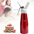 thumbnail image 3 of 500ml cream dispenser, professional cream siphon made of aluminum with 3 nozzles for whipped cream, creams and sauces, 3 of 4