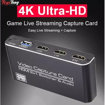 USB3.0 2 in 1 Video Capture Card 2X1 HDM Switcher Loop HDM 4Kp60 4K Recorder