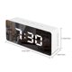 thumbnail image 1 of Reloj despertador con espejo, reloj despertador con espejo LED digital, reloj digital con brillo ajustable, reloj despertador con fecha, temperatura, pantalla LED, control de voz para dormitorio, oficina (blanco) ShuxiuWang 8390605059902, 1 of 1