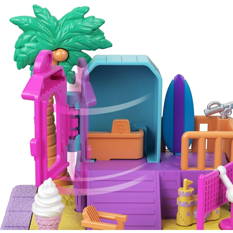 Polly Pocket Pollyville Sunshine Beach Playset Kids Beach Fun