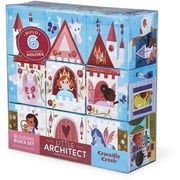 Crocodile Creek Little Architect Girl Builder Jumbo Block Mix-and-Match Stacking Set, 3.5"