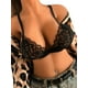 thumbnail image 3 of VISgogo Sujetador de encaje floral para mujer Sin aros Sin relleno Comodidad Ver a través de la ropa interior de lencería Negro / Blanco VISgogo moda, 3 of 6