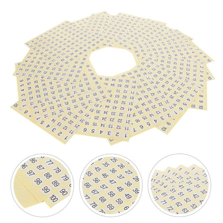 UPOUART 1500 Stickers Circle Stickers Labels Round Number Stickers Khaki Coated Paper for Storage Simple Design
