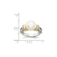 thumbnail image 3 of Cultured Freshwater Pearl & Diamond Ring in Sterling Silver with 14K Gold Accents, 3 of 4