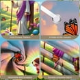 thumbnail image 4 of Stained Glass Design Cross Banner Colorful Pattern Christian Backdrop Religious Art Vintage Spiritual Background for Church Service Religious Ceremony Worship Gathering, 4 of 9