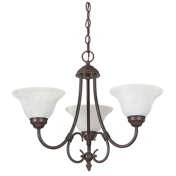 Sunset Lighting F6343 Madrid 3 Light 300 Watt 22.5" Width Chandelier - Bronze