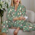 thumbnail image 6 of Picia Mushrooms Gnome Pattern Women’s Long-Sleeve Sleepwear Set - Soft 2-Piece Loungewear with Pockets, Comfy PJs for Relaxing Nights-XX-Large, 6 of 7
