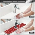 thumbnail image 5 of Coolnut Winter Snowflakes Sink Splash Guard for Faucet 2 Packs Faucet Absorbent Mats, Christmas Red Faucet Handle Drip Catcher Quickly Drying Mat for Kitchen Counter Bathroom, 23.6"x5.5", 5 of 7