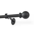 thumbnail image 3 of Threadmade Farmhouse Ball Curtain Rod, Wrought Iron - 32"W x 142"L, 3 of 6