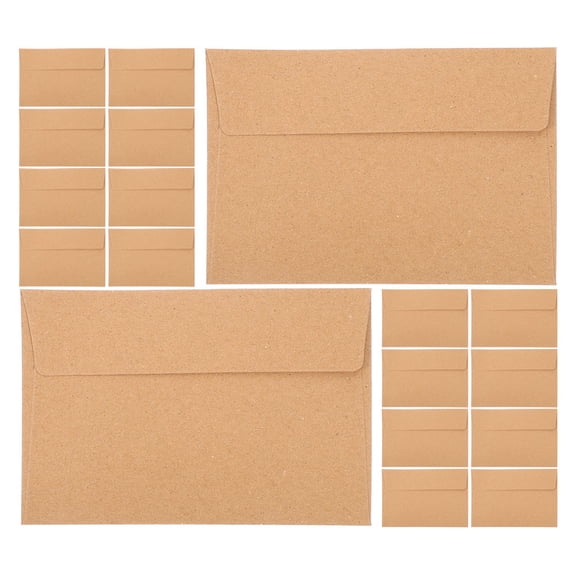 Supvox 30Pcs Kraft Paper Invitation Envelopes A4 Self Seal Brown Envelopes for Greeting Cards