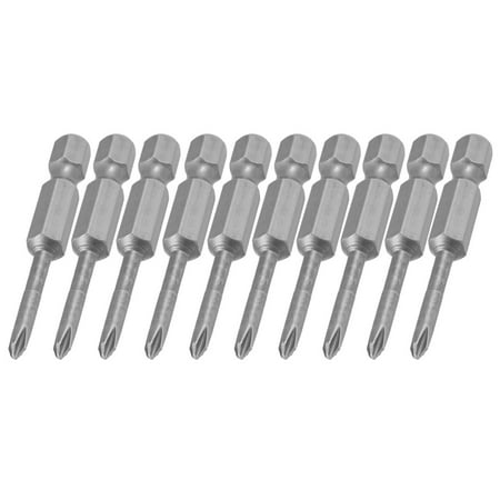 

10 x Hex Shank 3mm Crosshead Screwdriver Bits 50mm Length