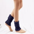 thumbnail image 2 of Resicozy Short Boot Socks for Women Boot Cuffs Winter Fashion Casual Solid Color Knitted Leg Warmers Socks Dark Blue, 2 of 5