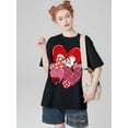 thumbnail image 1 of Happy Valentine's Day Men's T-shirt, Funny Valentine's Day Novelty Print T-shirt, Short Sleeve ValenCamisetas para mujer, lindas camisetas con estampado gráfico, de manga corta, estilo casual, para ve, 1 of 6