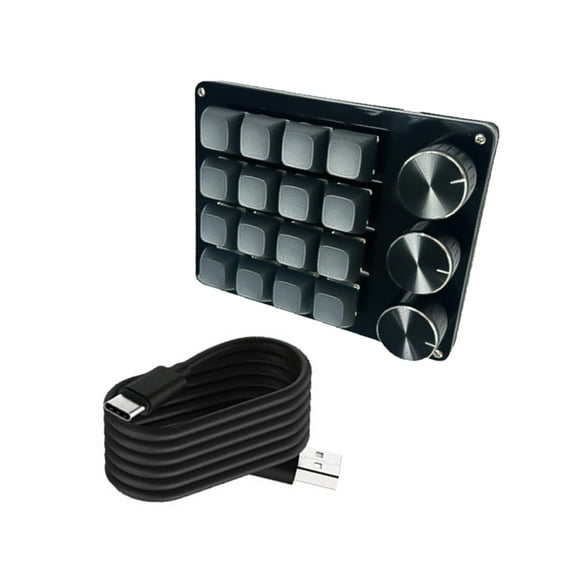 16Key Mechanical Macro Keypad with Personalizes Knob, Hot Swappable Switches for Gamers and Programmers Professional
