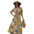 thumbnail image 6 of Summer Dresses for Women Maxi Dress V-Neck Sexy Printed Dress Slim Waist, 6 of 6