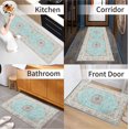 thumbnail image 5 of Kitchen Rugs Set of 2 Kitchen Mats Washable Non-Slip Bohemian Kitchen Runner Rug Bathroom Rugs Kitchen Mats and Rugs for Floor, Living Room, Laundry, Bedroom, Sink, Front Door, Entrance, Blue, 5 of 6