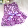 thumbnail image 6 of Mightlink Dog Skirt Bow Design Liner Mesh Polyester Pet Sequins Wedding Dress for Party, 6 of 7