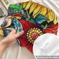 thumbnail image 4 of Twin Sze Fitted Sheet Set - Boho Colorful Floral 2 Piece Bedding Sets 16" Deep Pocket Fitted Sheet with 1 Pillowcase, Spring Flower Botanical Sunflowers Plant Brushed Microfiber Hotel Bed Sheets, 4 of 9