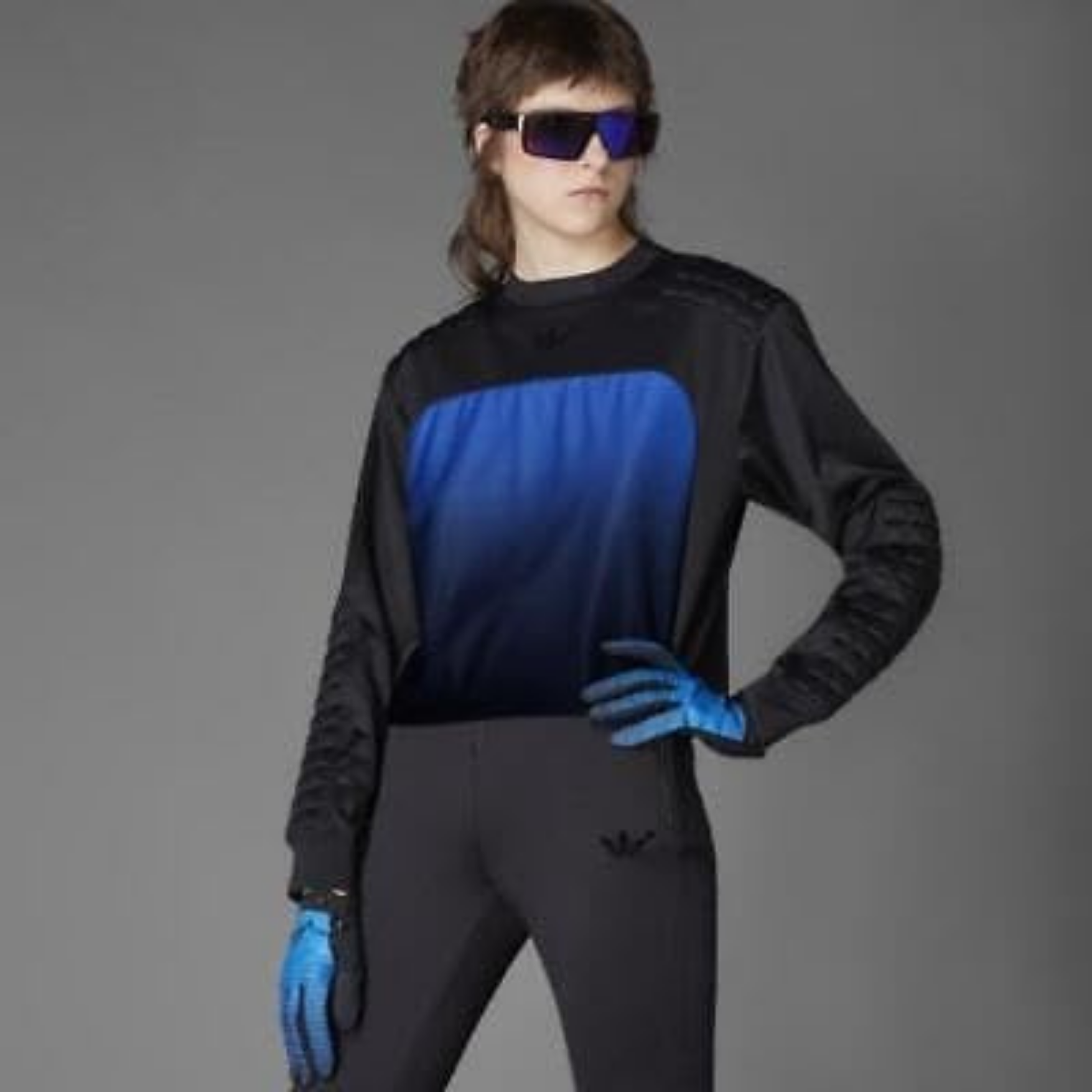 Adidas Originals Women’s Blue Version Goalkeeper Long Sleeve Jersey Top, Medium