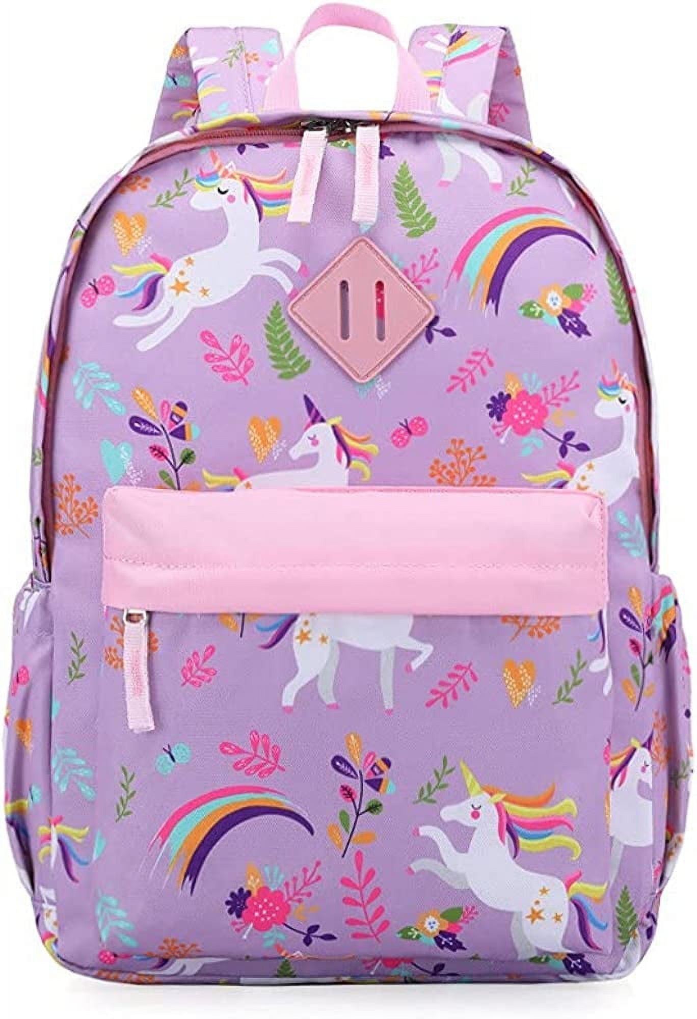 Nice Choice Cute Toddler Preschool Backpack Dinosaur Unicorn School Book Bag for Girls, Boys, Kids, Kindergarten Nursery Travel Bag with Chest Strap(Purple Unicorn)