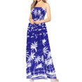 thumbnail image 4 of HAPPY BAY Women's Beach Summer Club Party Tube Top Long Evening Slit Dress Strapless Dresses for Women One Size Cobalt_AB646, 4 of 5
