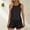 Black, variant on Women's Linen Blend Sleeveless Shorts Set with Pockets for Summer Casual Wear