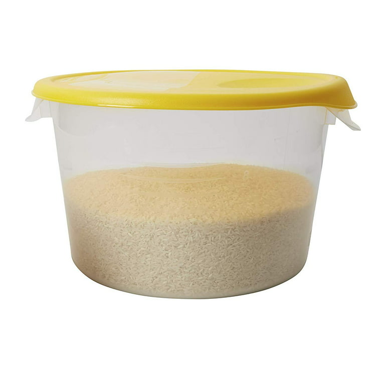 Rubbermaid 12, 18, and 22 Qt. Yellow Round Polyethylene Food