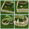 thumbnail image 5 of Uxcell 39" L x 2" H Wood Miniature Mini Fairy Garden Picket Fence, Natural Color 4 Pack, 5 of 5