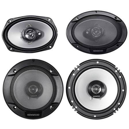(2) Kenwood KFC-6966S 6x9" 800 Watt (2) 6.5" 600 Watt Car Audio Coaxial Speakers