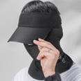 thumbnail image 2 of Masque Facial en Soie Glacée d'Été - Protection UV Respirante et Coupe-Vent pour Activités Extérieures comme le Vélo, la Randonnée, la Course - Guêtre Confortable pour Visage et Cou avec Design en Maille (Noir/violet), 2 of 6