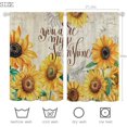 thumbnail image 4 of Rustic Sunflower Kitchen Curtains, Yellow Floral Curtains for Kitchen, Vintage Country Flower Cafe Window Tier Quote Retro Small Short Bathroom Window Treatment Drapes 27.5x39 Inch, 4 of 4